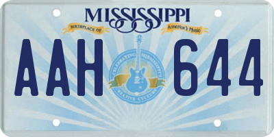 MS license plate AAH644