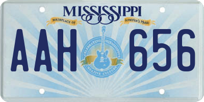 MS license plate AAH656