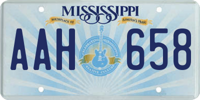 MS license plate AAH658