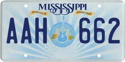 MS license plate AAH662