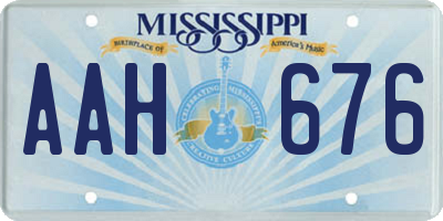 MS license plate AAH676