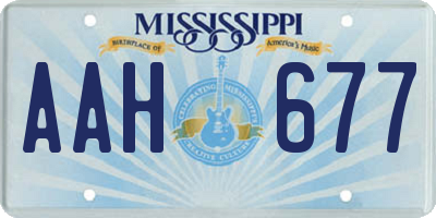 MS license plate AAH677