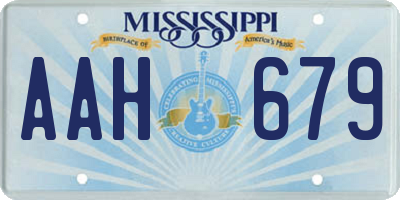 MS license plate AAH679