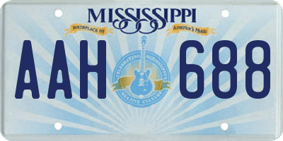 MS license plate AAH688