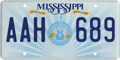 MS license plate AAH689