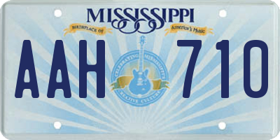 MS license plate AAH710