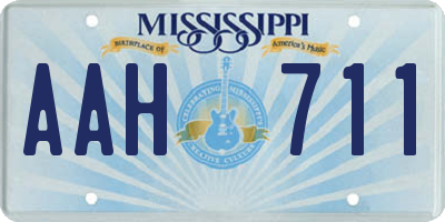 MS license plate AAH711