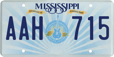 MS license plate AAH715