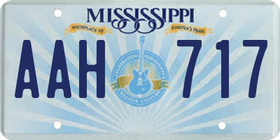 MS license plate AAH717