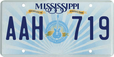 MS license plate AAH719