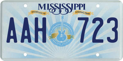 MS license plate AAH723