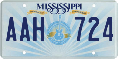 MS license plate AAH724