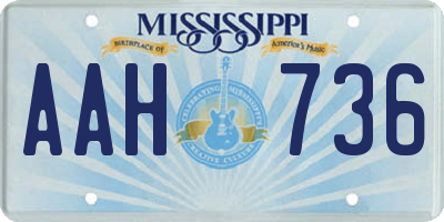 MS license plate AAH736