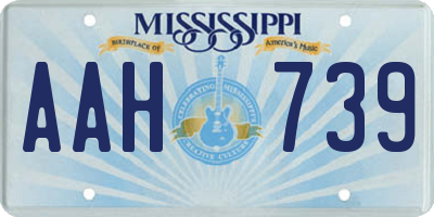 MS license plate AAH739