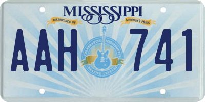 MS license plate AAH741