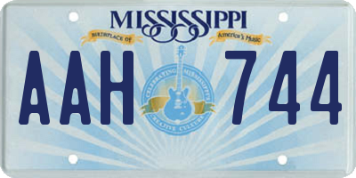 MS license plate AAH744