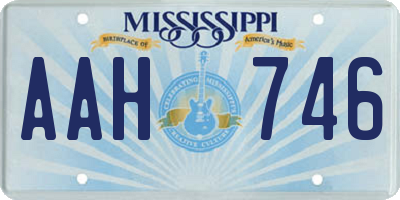 MS license plate AAH746