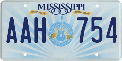 MS license plate AAH754