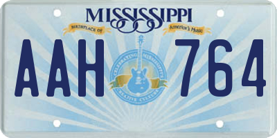 MS license plate AAH764