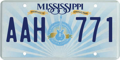 MS license plate AAH771