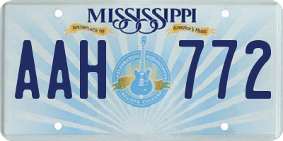 MS license plate AAH772