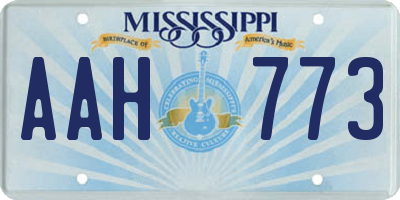 MS license plate AAH773