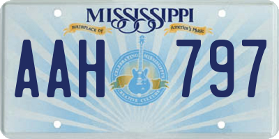 MS license plate AAH797