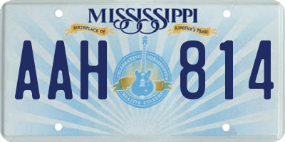 MS license plate AAH814