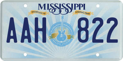 MS license plate AAH822