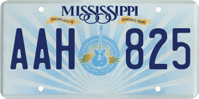 MS license plate AAH825