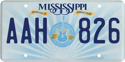 MS license plate AAH826