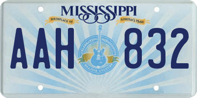 MS license plate AAH832