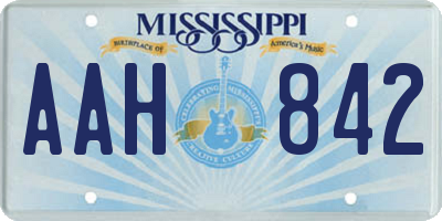 MS license plate AAH842