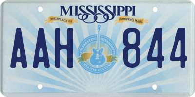 MS license plate AAH844