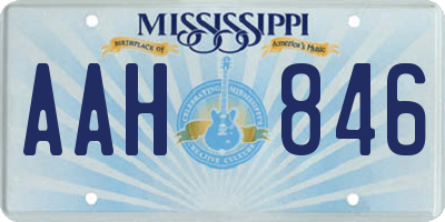 MS license plate AAH846