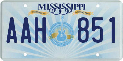 MS license plate AAH851