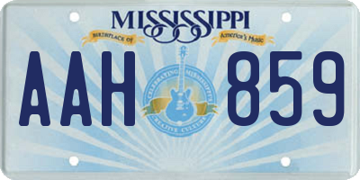 MS license plate AAH859