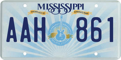 MS license plate AAH861