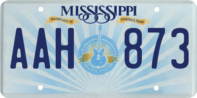 MS license plate AAH873