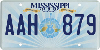 MS license plate AAH879
