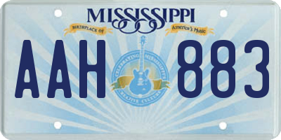 MS license plate AAH883