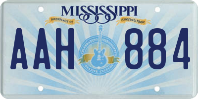 MS license plate AAH884