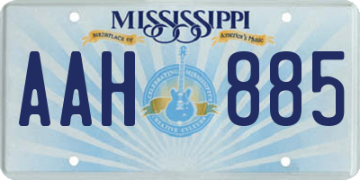 MS license plate AAH885