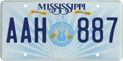MS license plate AAH887