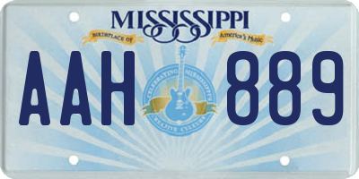 MS license plate AAH889