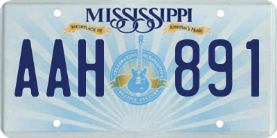 MS license plate AAH891