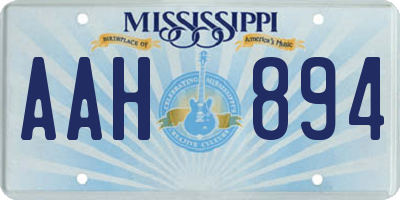 MS license plate AAH894