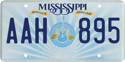 MS license plate AAH895