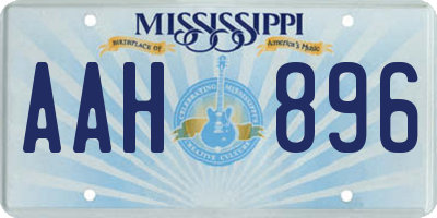 MS license plate AAH896