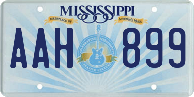 MS license plate AAH899